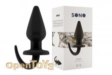 No. 9 Butt Plug Rubber - 6 Inch - Black 