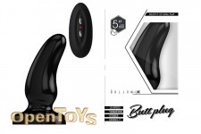 Buttplug - Rubber Vibrating - 5 Inch - Model 7 - Black 