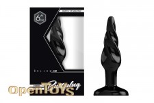 Buttplug - Rubber - 6 Inch - Model 5 - Black 