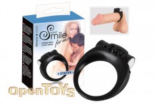 Smile for Men -  Stayer Vibrating Cockring - Black 