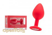 Large Diamont Butt Plug - Red 