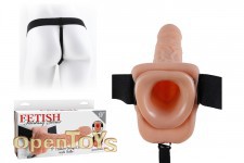Hollow Strap-On with Balls - 11 Inch - Skin 
