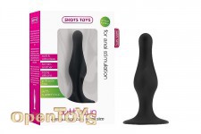 Butt Plug with Suction Cup - Small - Black 