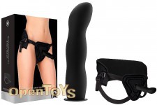 Deluxe Silicone Strap On - 8 Inch - Black 