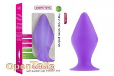 Butt Plug with Suction Cup - Medium - Purple 