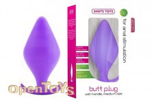 Butt Plug with Handle - Medium - Purple 