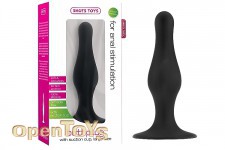 Butt Plug with Suction Cup - Large - Black 