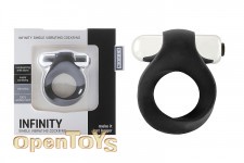 Infinity - Single Vibrating Cockring - Black 