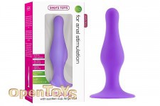 Butt Plug with Suction Cup - Large - Purple 