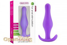 Butt Plug with Handle - Large - Purple 