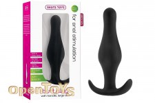 Butt Plug with Handle - Large - Black 