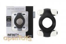 Infinity - Double Vibrating Cockring - Black 