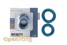 Infinity - L and XL Cockring - Blue 