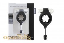 Infinity - Vibrating Cockring with Dangling Ball - Black 