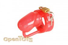Penis Cage Silicone small - red-clear 