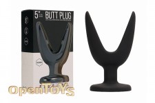 Butt Plug - Split 2 - 5 Inch - Black 