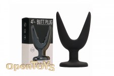 Butt Plug - Split 1 - 4 Inch - Black 