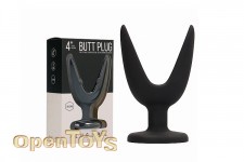 Butt Plug - Split 1 - 4 Inch - Black 