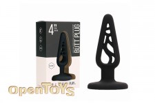 Butt Plug - Hollow 3 - 4 Inch - Black 