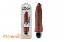 8 Inch Vibrating Stiffy - Brown 