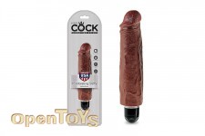 7 Inch Vibrating Stiffy - Brown 