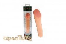 CyberSkin 2 Inch Xtra Thick Vibrating Transformer Penis Extension - Flesh 
