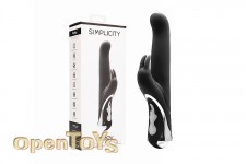 Fadey - Rechargeable Rabbit Vibrator - Black 