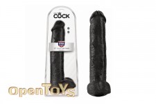 15 Inch Cock - with Balls - Black 