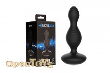 E-Stimulation Vibrating Buttplug - Black 