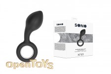 No. 63 Dildo with Metal Ring - Black 