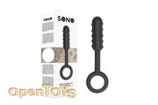 No. 61 Dildo with Metal Ring - Black 