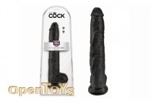 14 Inch Cock - with Balls - Black 