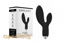 Holly - G-Spot and Clitoral Vibrator - Black 