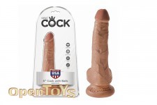 6 Inch Cock with Balls - Tan 