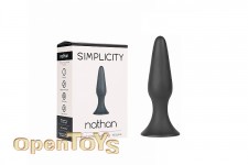 Nathan - Small Conical Butt-Plug - Black 