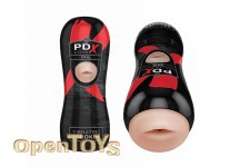 PDX Elite Vibrating Oral Stroker - Flesh 