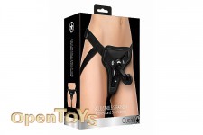 Adjustable Strap-On Harness and 6 Inch Dong - Black 