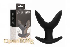 Butt Plug - Split 3 - 3 Inch - Black 