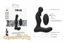 No. 76 - Rechargeable Remote Controlled Vibrating Anal Plug - Prostate Massager - Black 