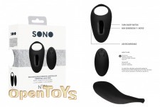 No. 74 - Rechargeable Remote Controlled Vibrating Cock Ring - Black 