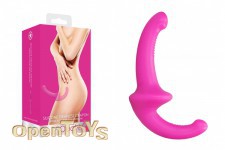 Silicone Strapless Strapon - Pink 