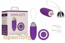 Luca - Rechargeable Remote Control Vibrating Egg Striped - Purple 