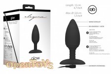 Heating Anal Butt Plug - Glow - Black 