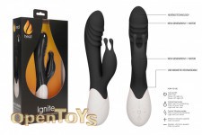 Ignite - Rechargeable Heating G-Spot Rabbit Vibrator - Black 