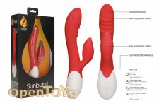 Sunburst - Rechargeable Heating G-Spot Rabbit Vibrator - Red 