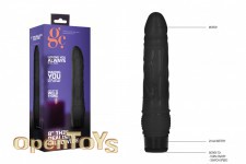 8 Inch Thin Realistic Dildo Vibe - Black 