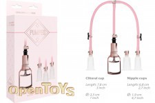 Clitoral and Nipple Pump Set - Medium - Rose 