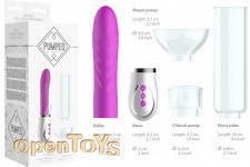 Twister - 4 in 1 Rechargeable Couples Pump Kit - Purple 